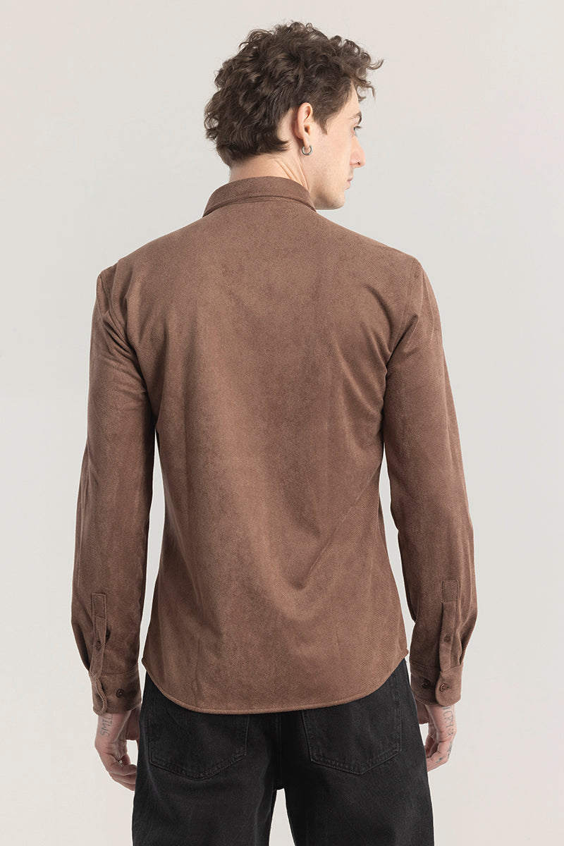 Sleek Twill Brown Shirt