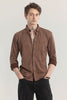 Sleek Twill Brown Shirt