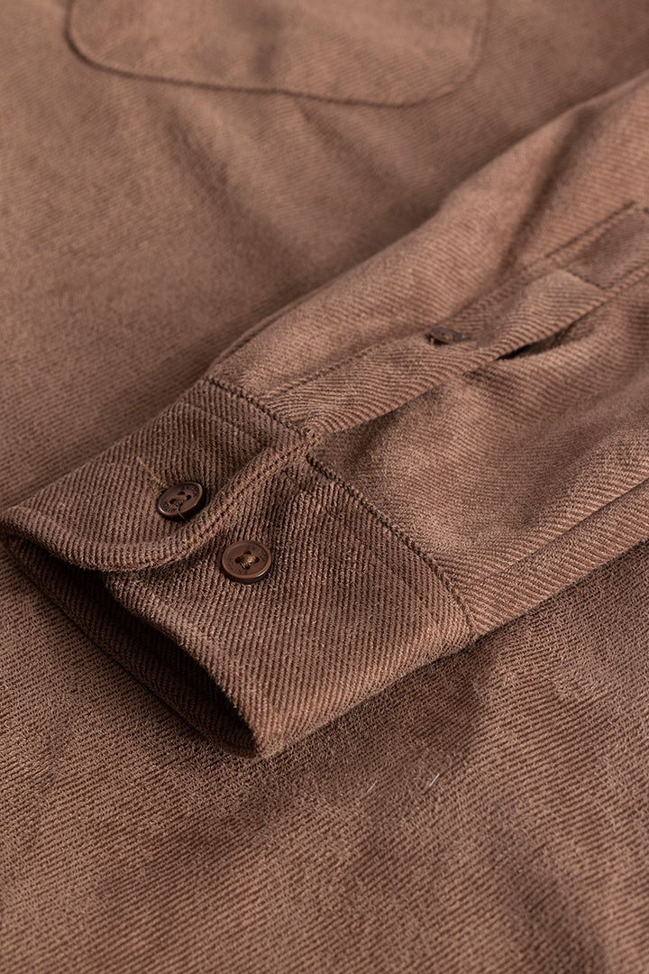 Sleek Twill Brown Shirt