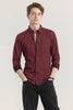 Sleek Twill Maroon Shirt