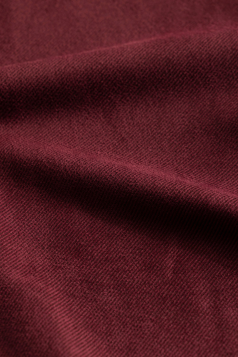 Sleek Twill Maroon Shirt