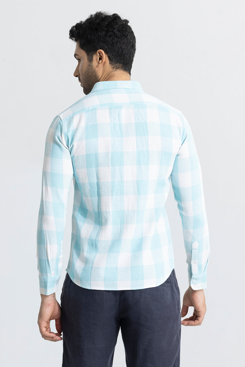 Box Checks Light Blue Shirt