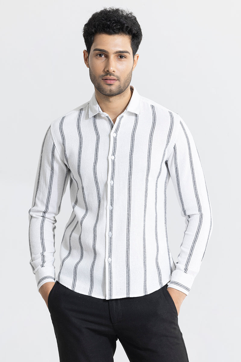 Mod Stripe White Shirt