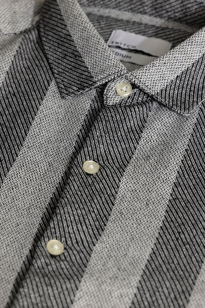 Effortless Elegance Grey Stripe Shirt