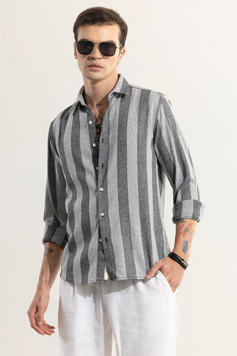 Effortless Elegance Grey Stripe Shirt