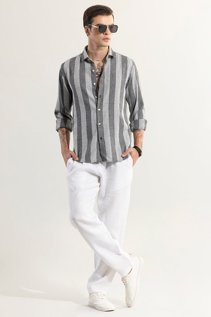 Effortless Elegance Grey Stripe Shirt