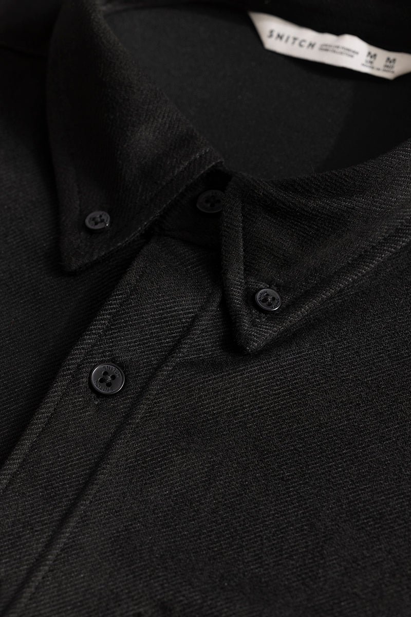 Sleek Twill Black Shirt