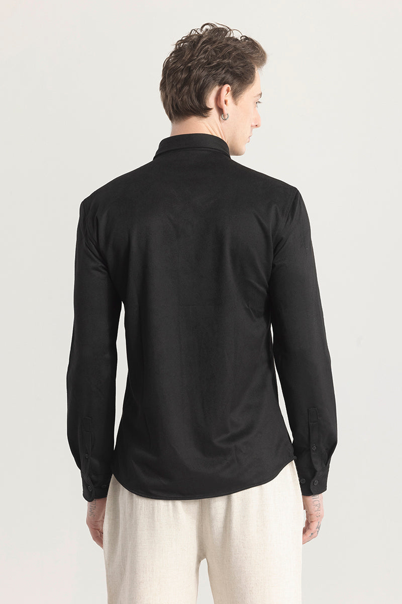 Sleek Twill Black Shirt