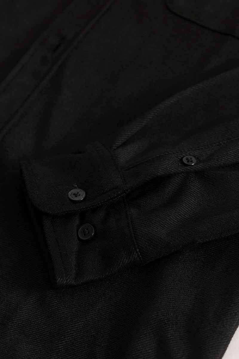 Sleek Twill Black Shirt