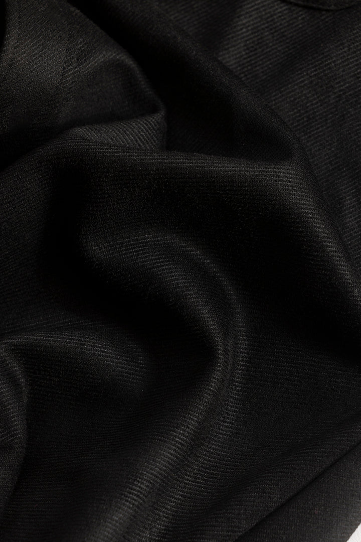 Sleek Twill Black Shirt