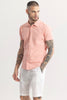 Sleek Threadique Peach Stitchless Shirt