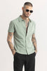 Sleek Threadique Green Stitchless Shirt