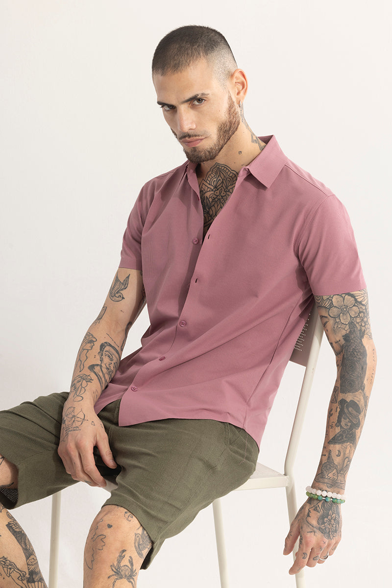 Sleek Threadique Pink Stitchless Shirt