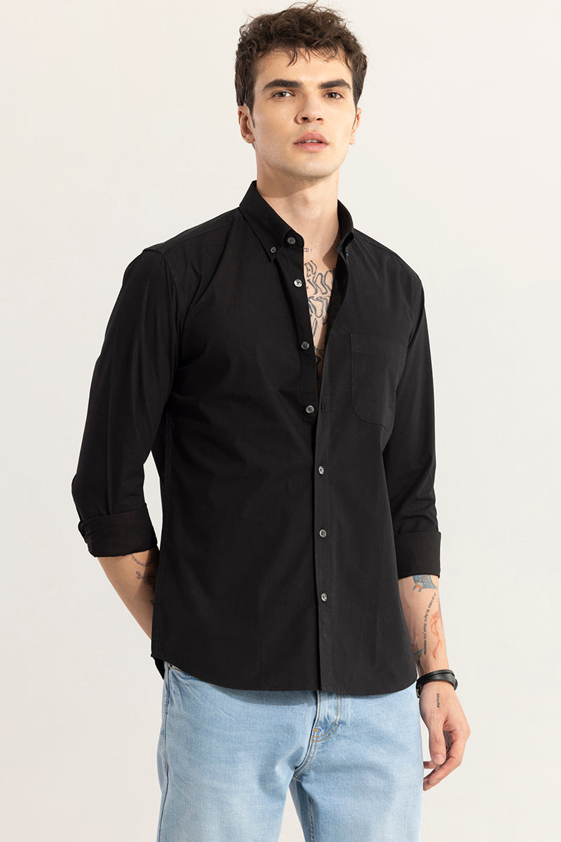 Minimalist Elegance Black Shirt