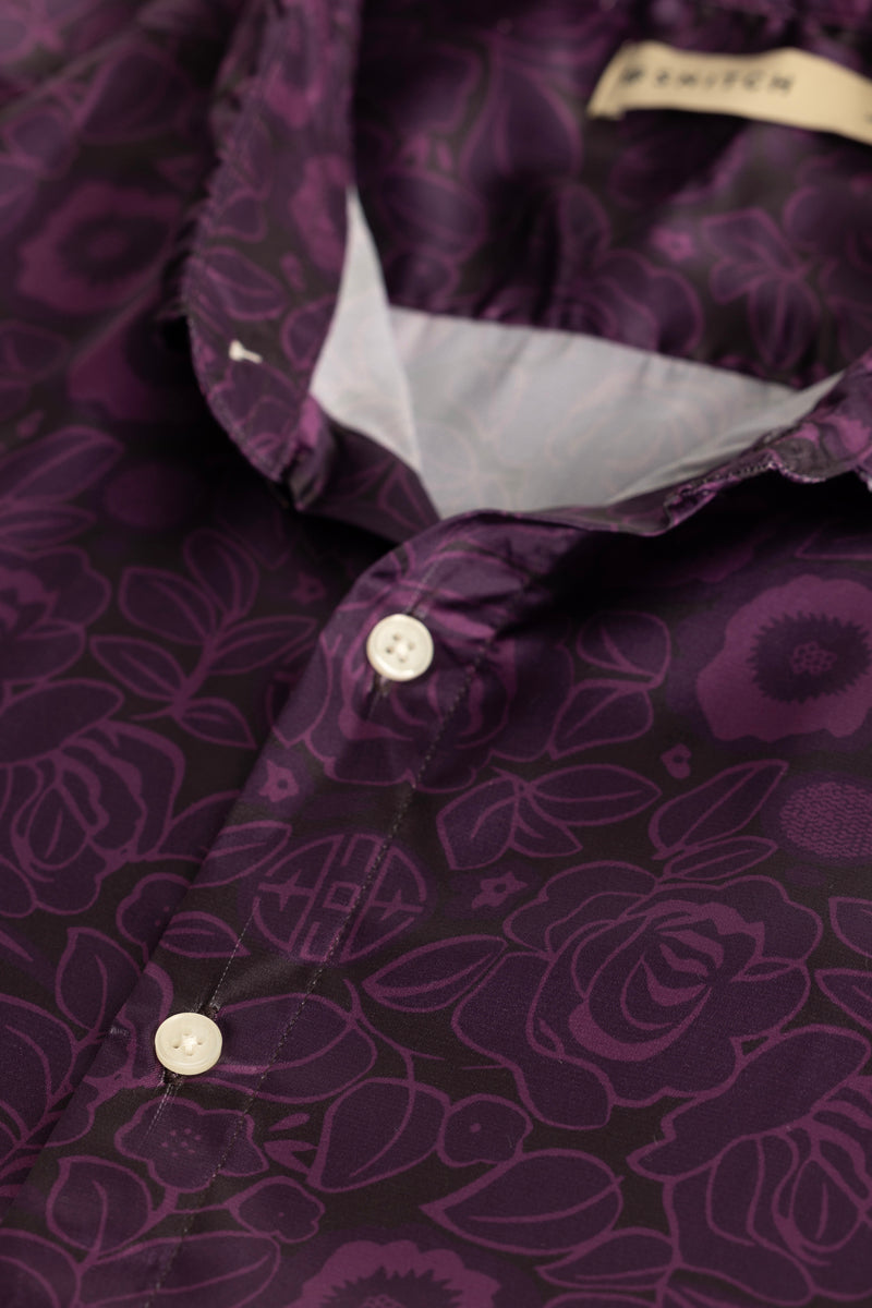 Vivace Purple Floral Shirt