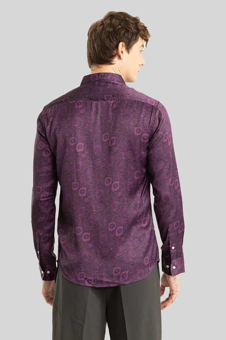 Vivace Purple Floral Shirt