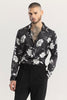 FloraNocturne Black Floral Shirt