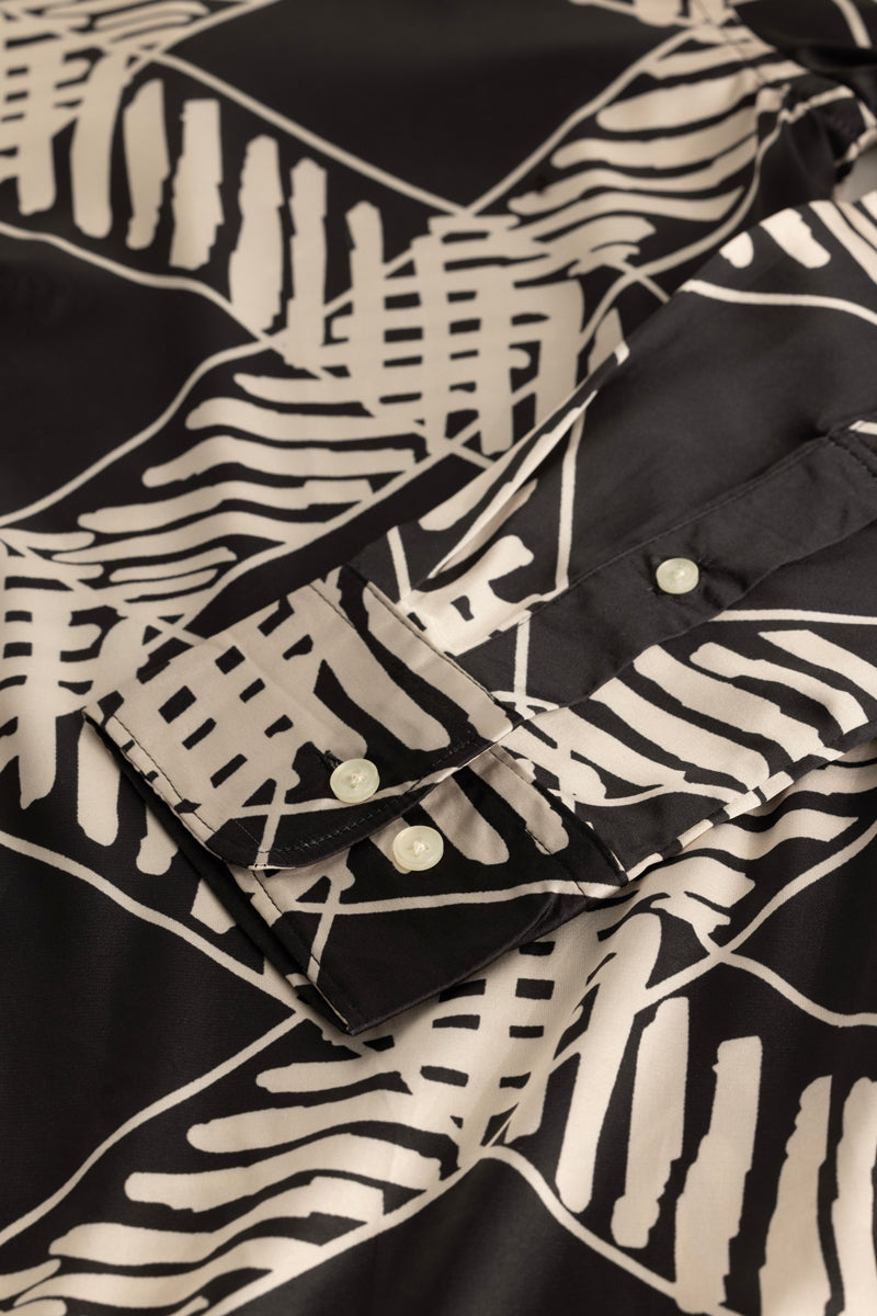 Kees Black Geometric Shirt