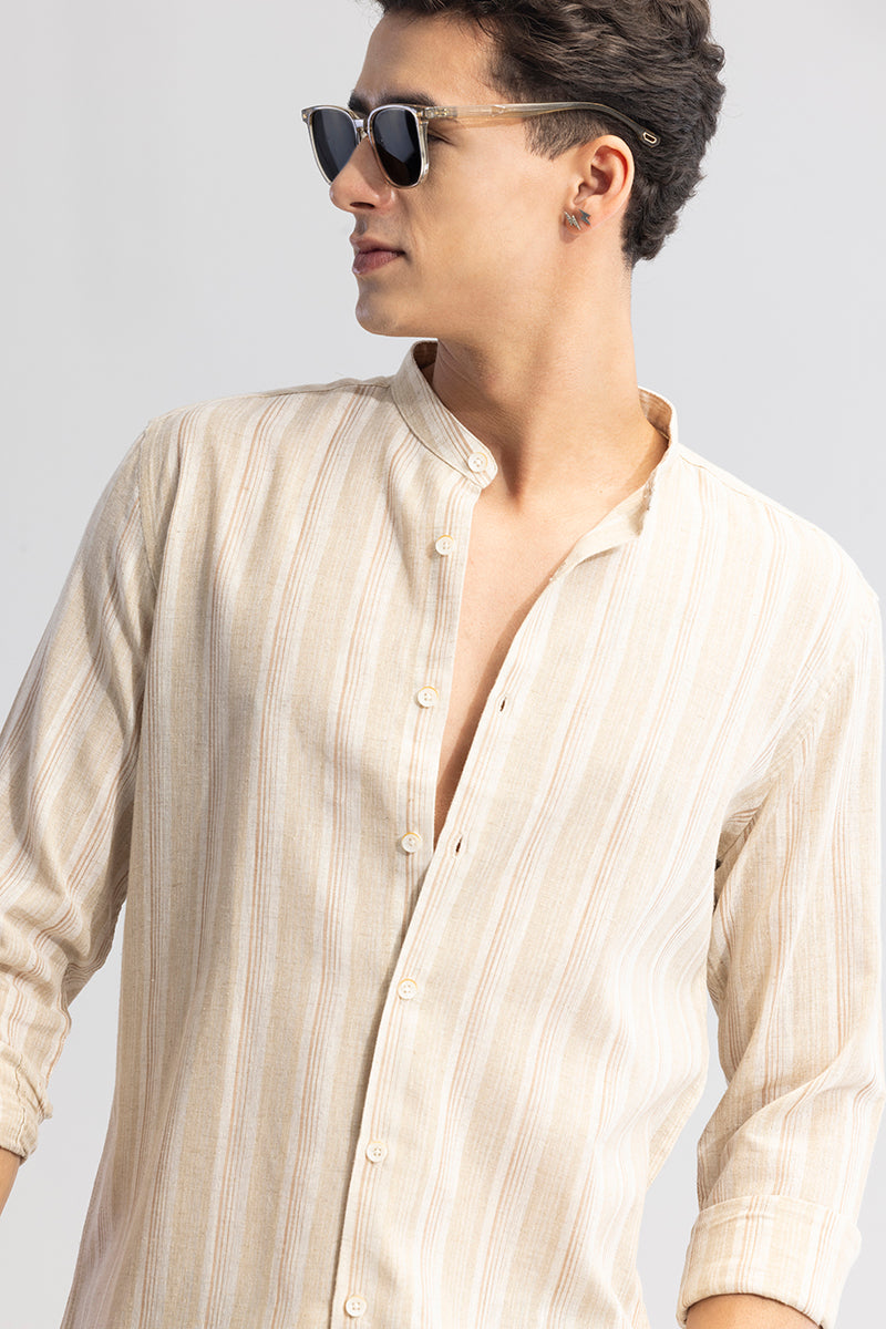 Subtle Striped Cream Shirt