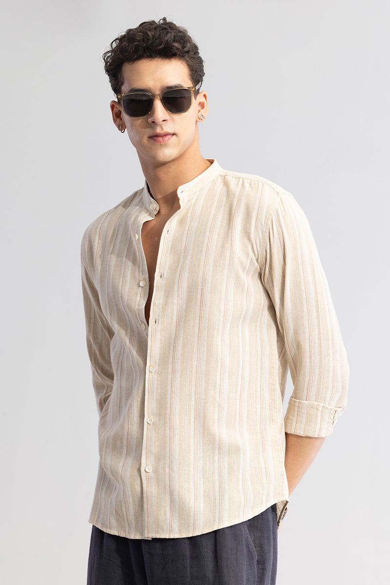 Subtle Striped Cream Shirt