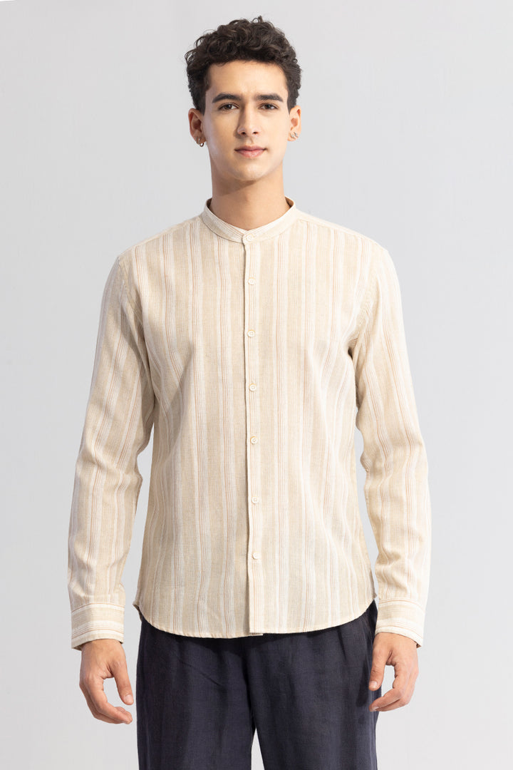 Subtle Striped Cream Shirt