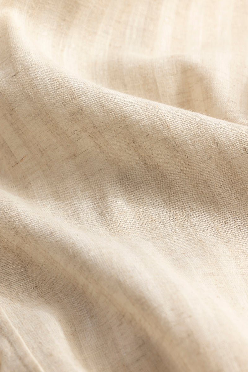 NanoStripe Beige Linen Shirt