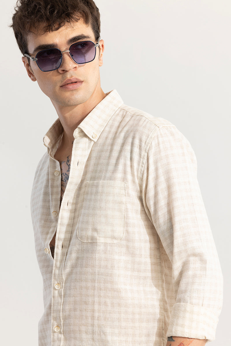 MiniGrid Beige Linen Shirt