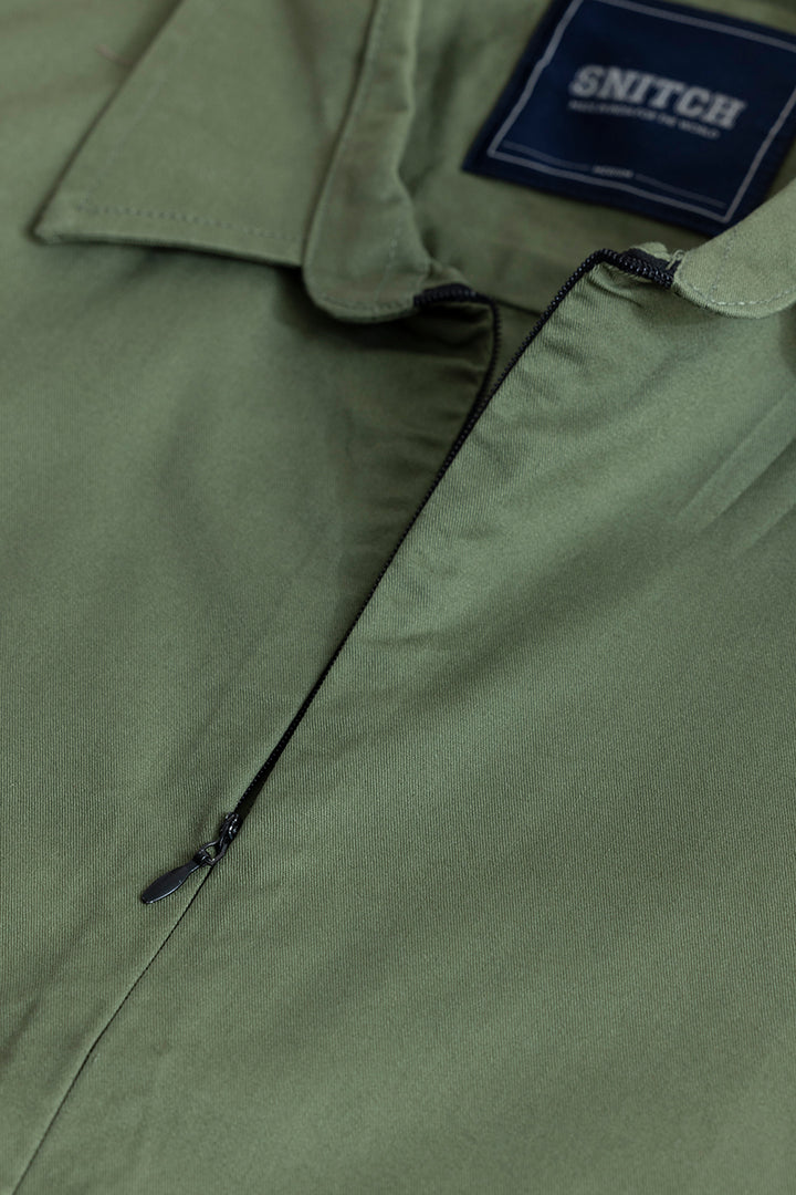 Easy Zip Green Shirt