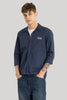 Dark Blue Zipper Pocket Overshirt