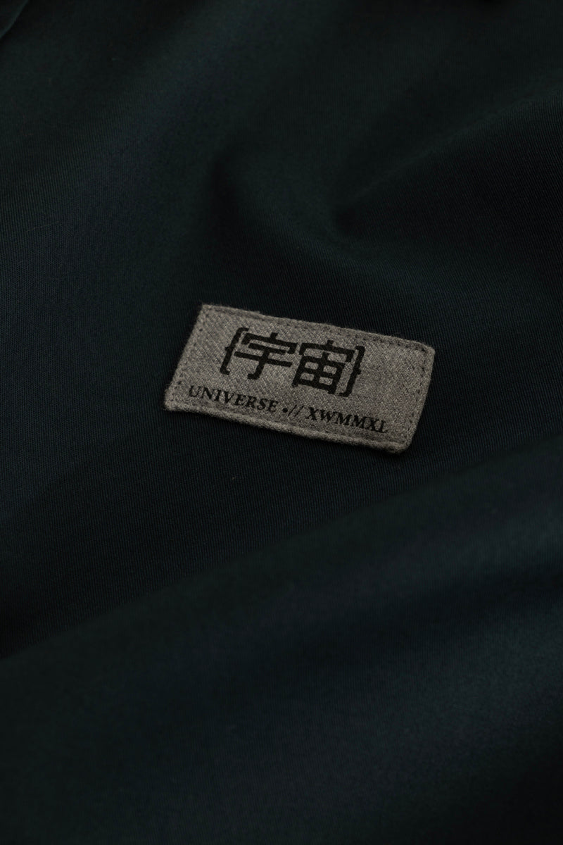 Dark Green Zipper Pocket Overshirt