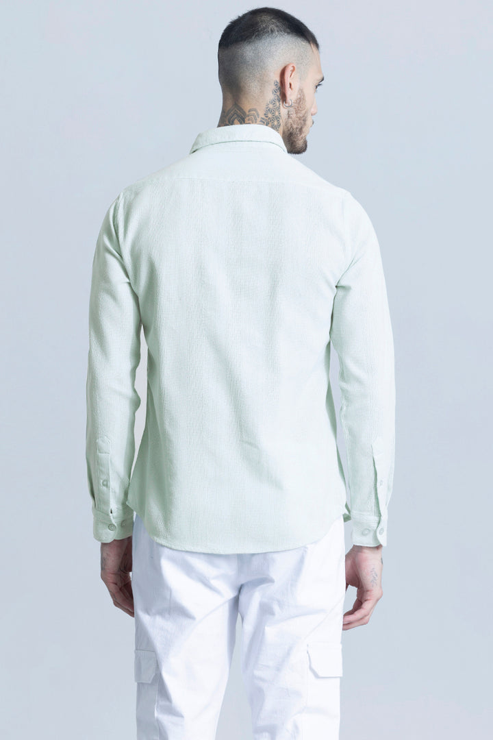 Self Stripe Light Green Shirt