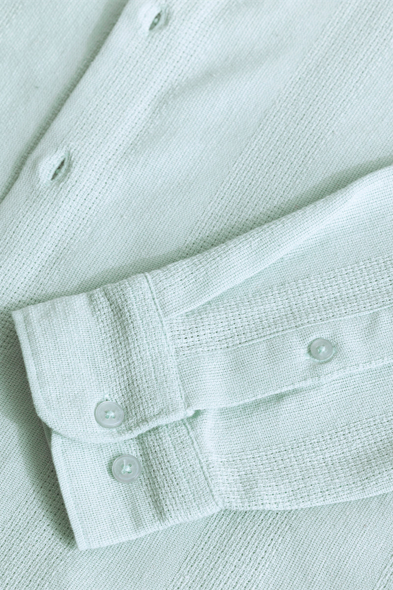 Self Stripe Light Green Shirt