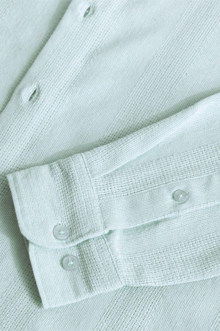 Self Stripe Light Green Shirt