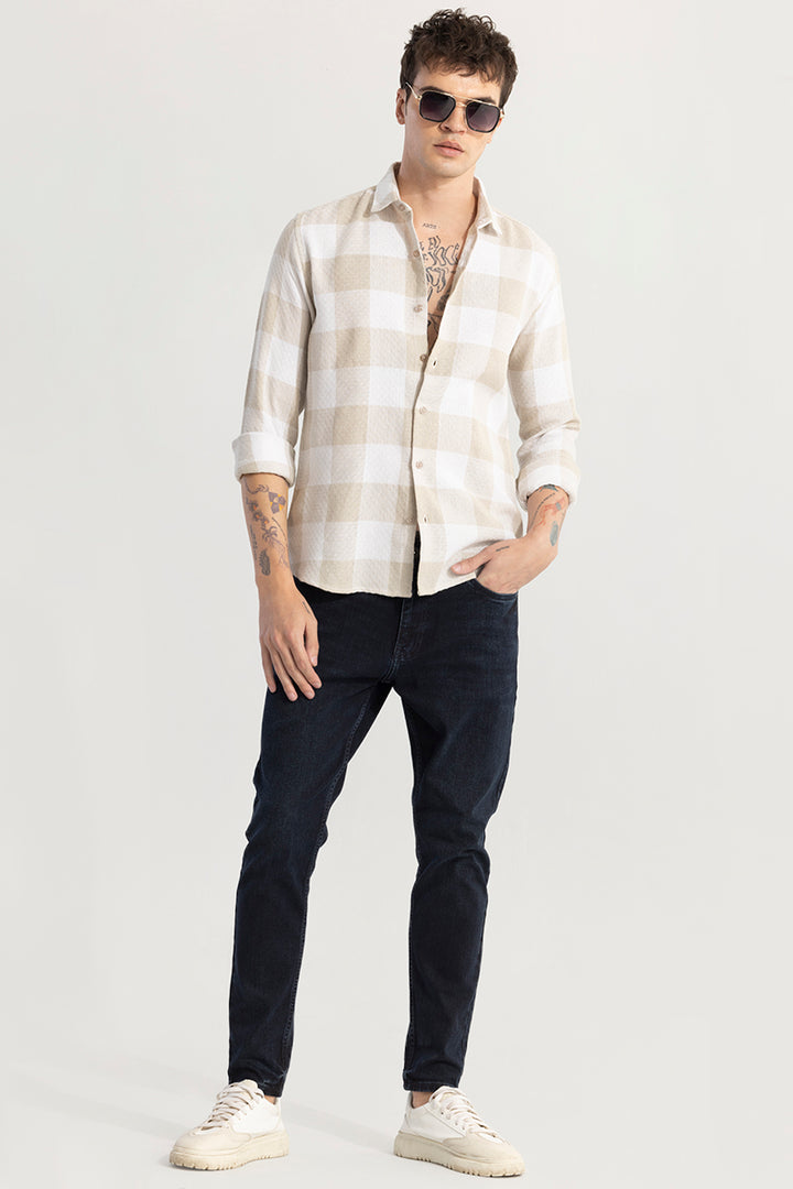 Buffalo Grid Beige Checks Shirt