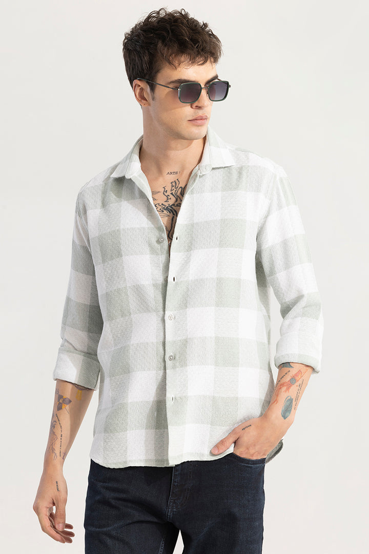 Buffalo Grid Mint Green Checks Shirt