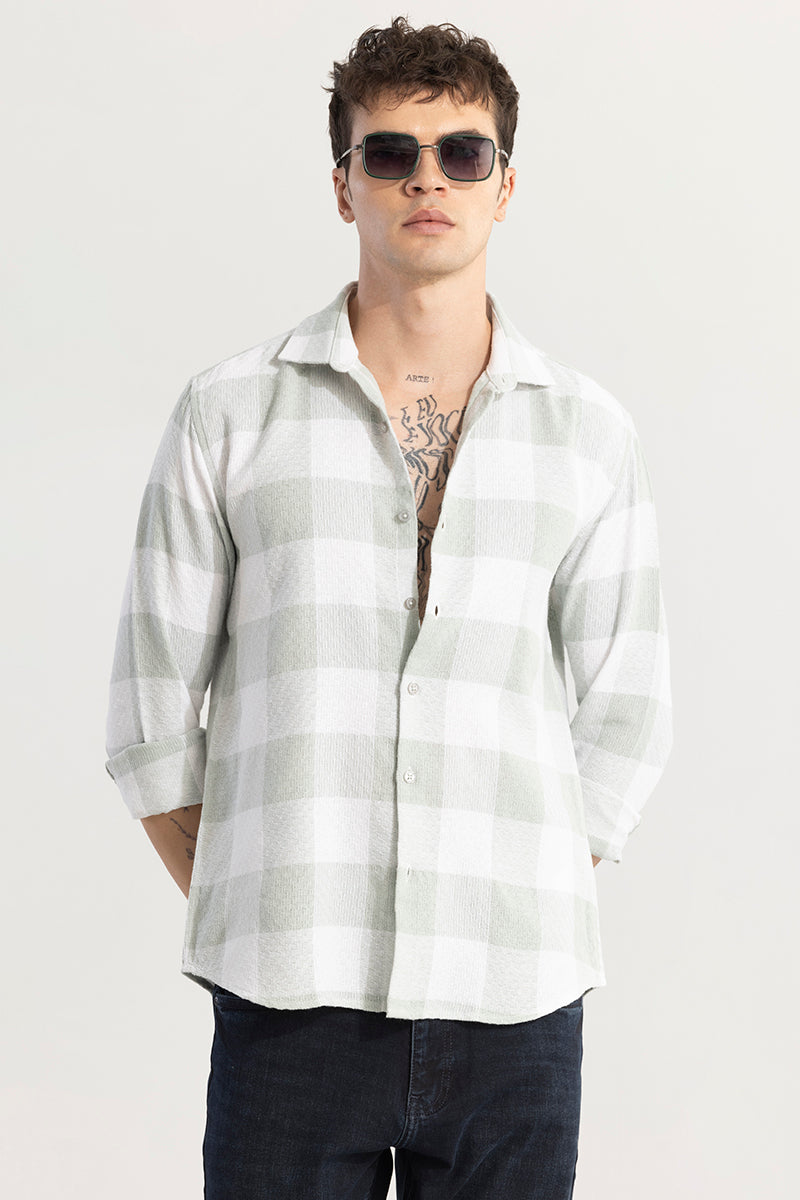 Buffalo Grid Mint Green Checks Shirt