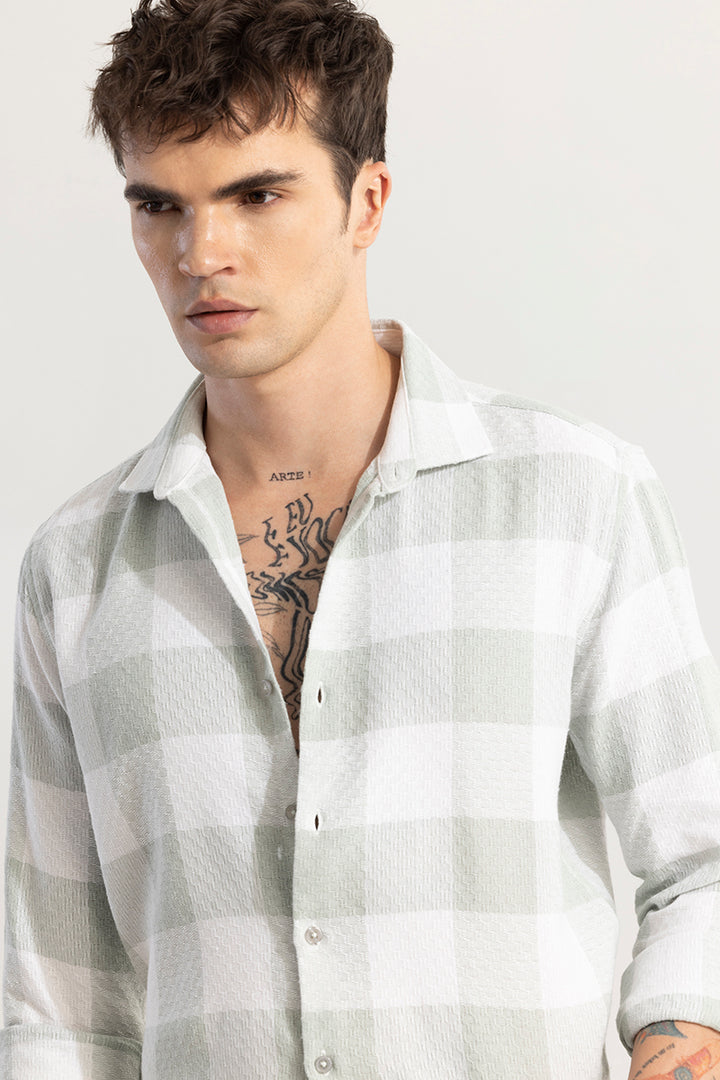 Buffalo Grid Mint Green Checks Shirt