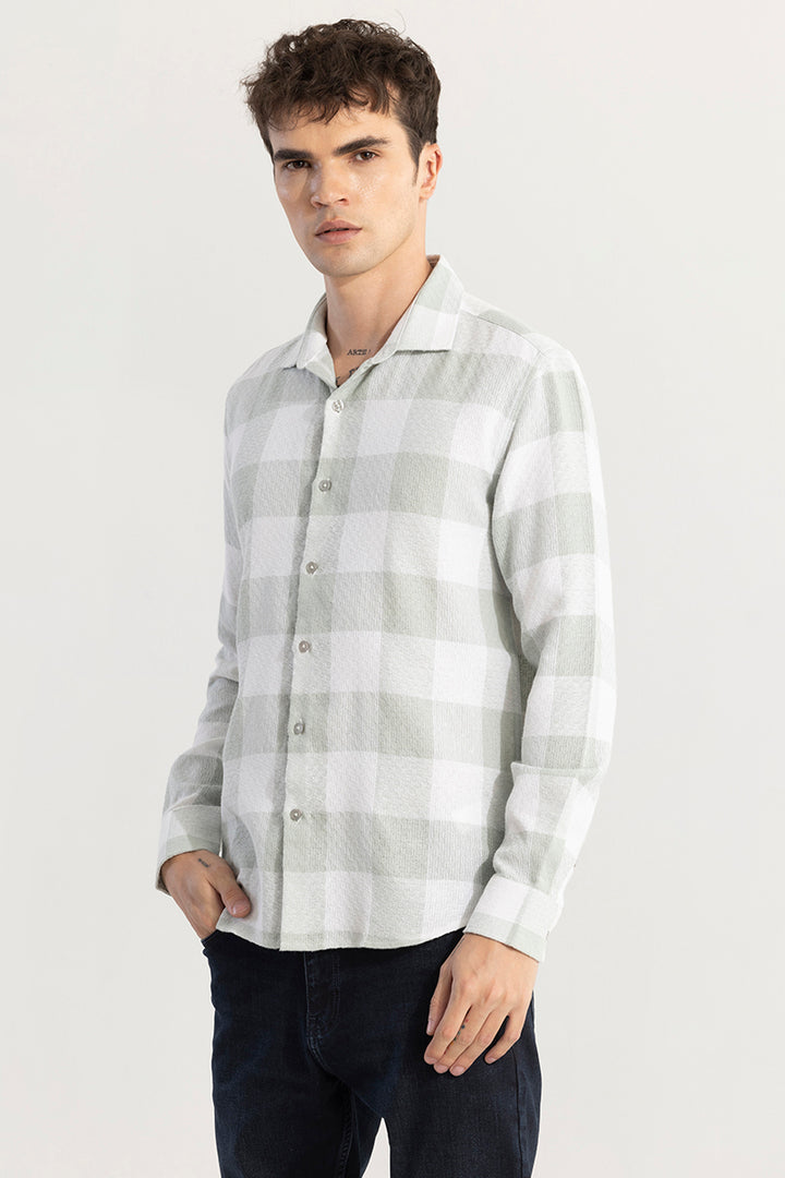 Buffalo Grid Mint Green Checks Shirt