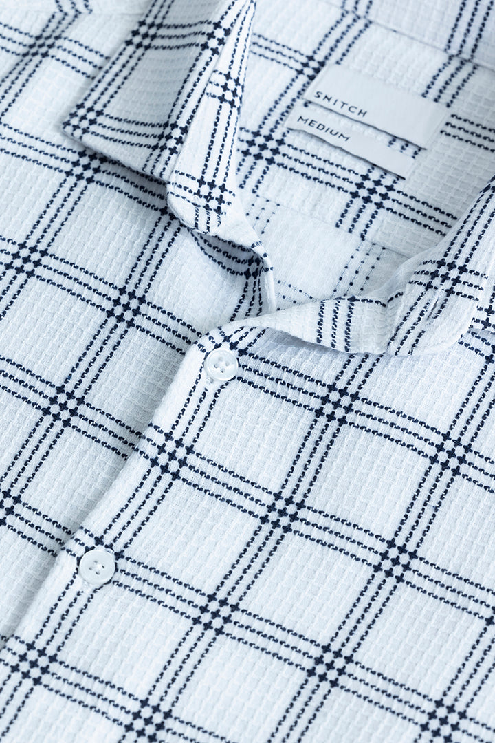 Gridon White Checks Shirt