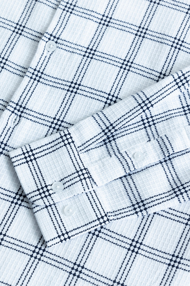 Gridon White Checks Shirt