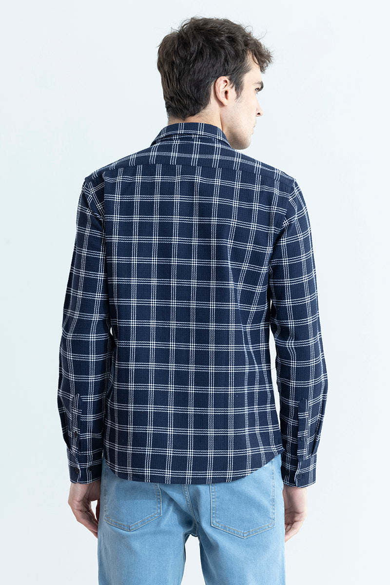 Gridon Navy Checks Shirt