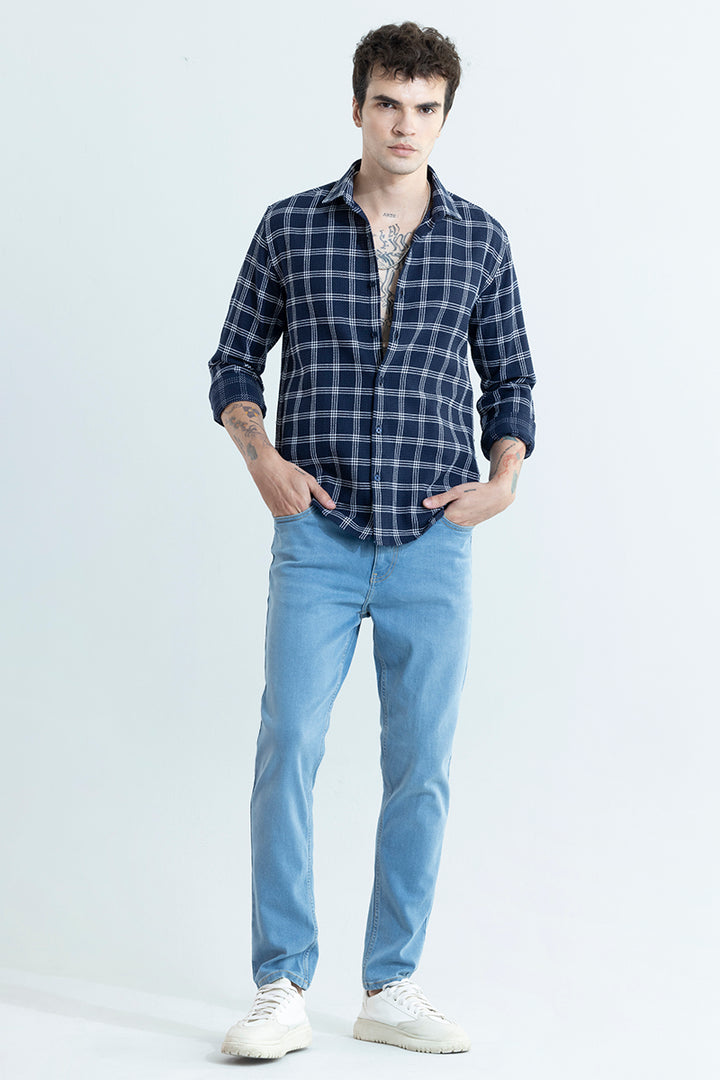 Gridon Navy Checks Shirt