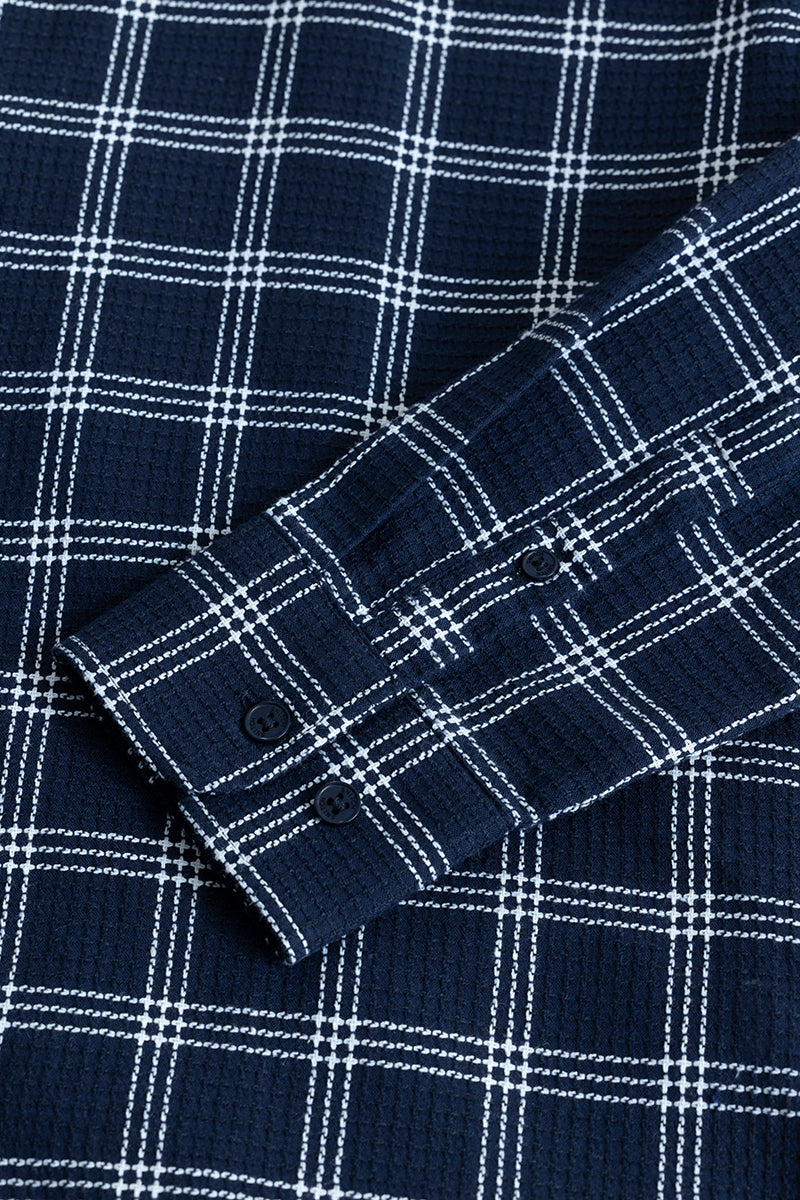 Gridon Navy Checks Shirt