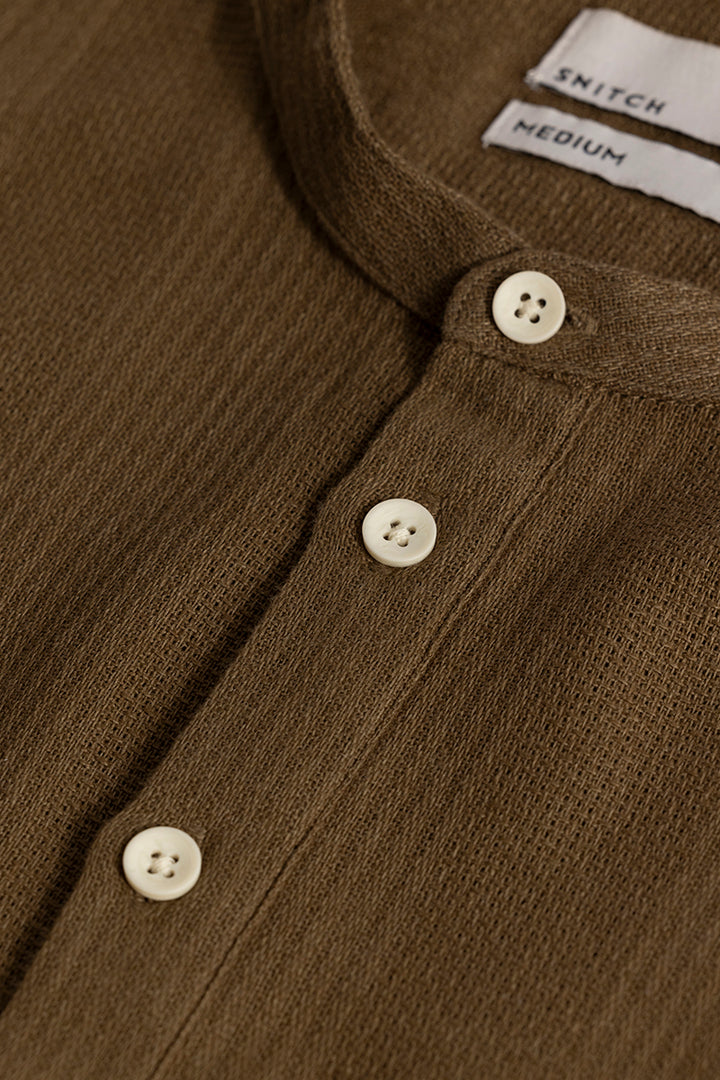 Mandarin Line Brown Kurta