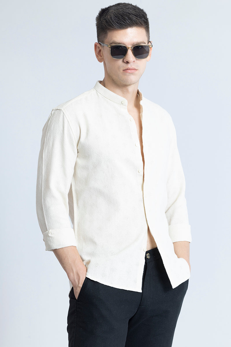 Mandarin Mystique Cream Shirt