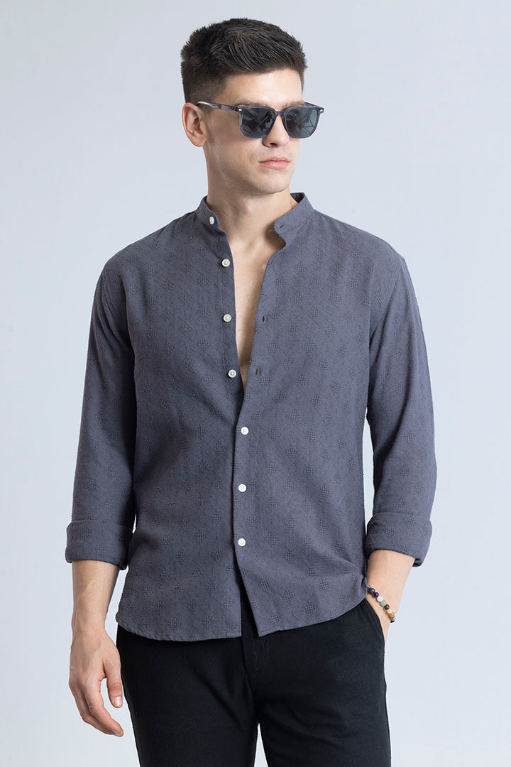 Mandarin Mystique Grey Shirt