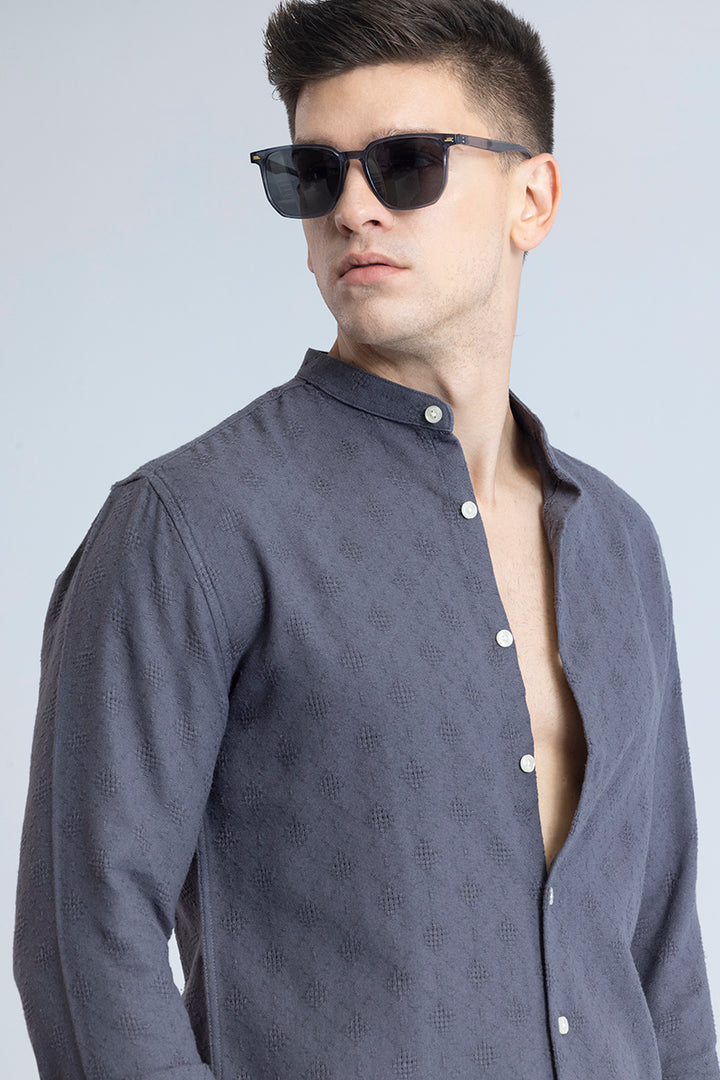 Mandarin Mystique Grey Shirt