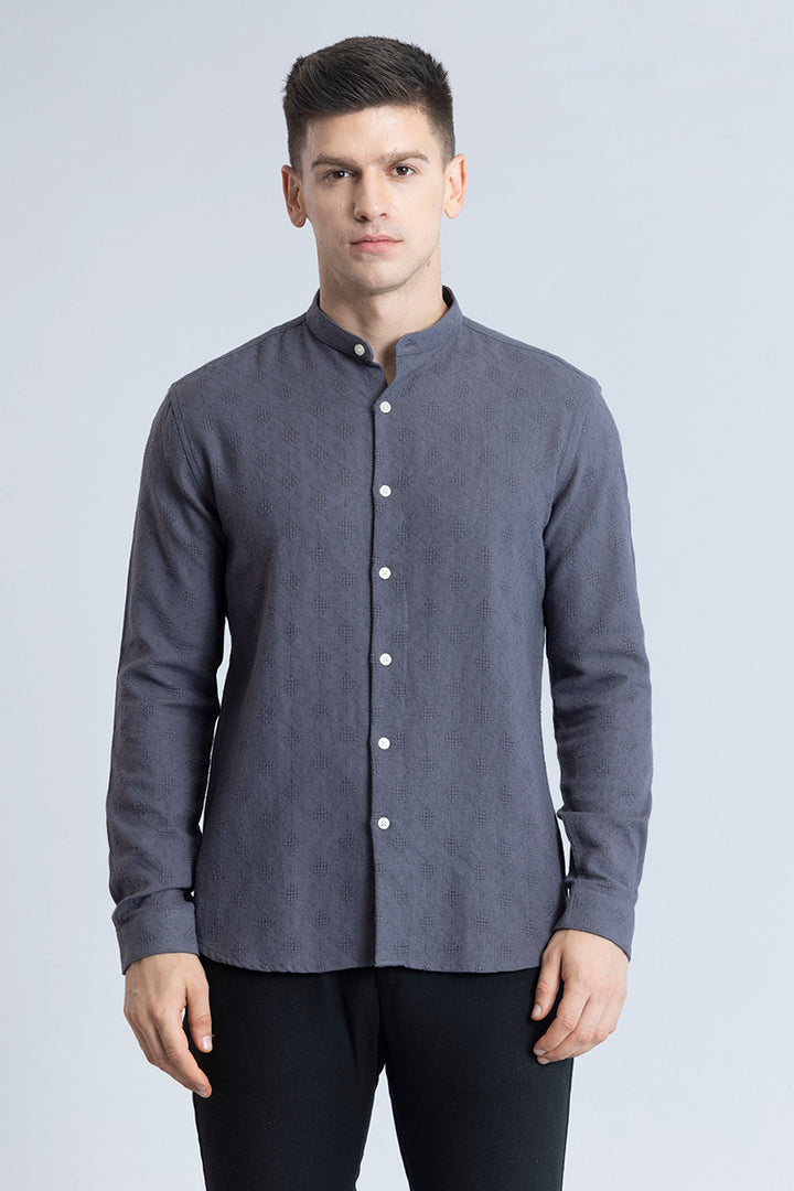 Mandarin Mystique Grey Shirt