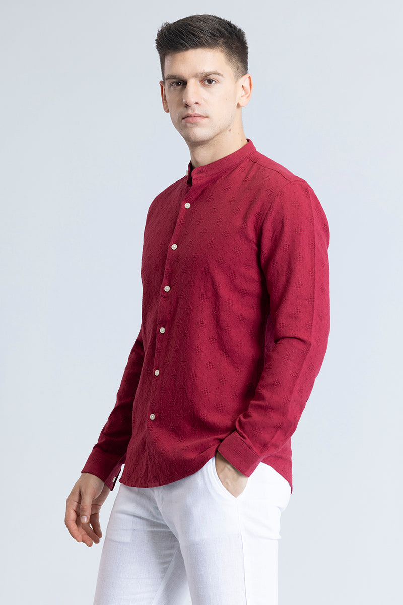 Mandarin Mystique Red Shirt