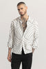 Scribline White Embroidered Shirt